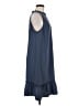 Ann Taylor LOFT 100% Polyester Solid Blue Casual Dress Size M - photo 4