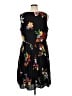 ModCloth 100% Polyester Print Black Casual Dress Size 1X - photo 2