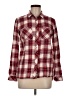 Love Notes 100% Cotton Plaid Red Long Sleeve Button-Down Shirt Size M - photo 1