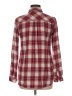 Love Notes 100% Cotton Plaid Red Long Sleeve Button-Down Shirt Size M - photo 2
