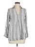 Caffé Marrakesh Silver Long Sleeve Blouse Size M - photo 1