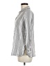 Caffé Marrakesh Silver Long Sleeve Blouse Size M - photo 5