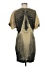 Rutzou 100% Viscose Graphic Tan Cocktail Dress Size 6 - photo 2
