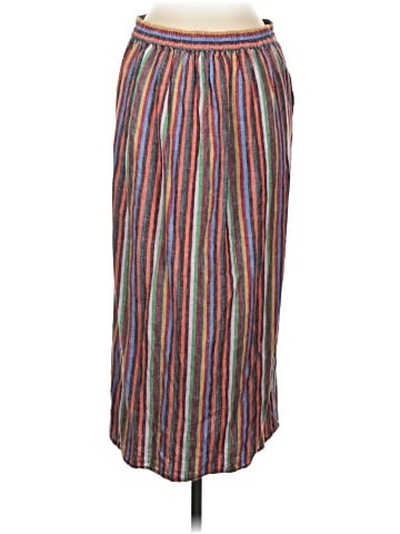 Madewell Overlay Skirt in Rainbow Stripe (view 2)