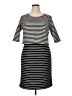 Sandra Darren Stripes Black Casual Dress Size 16 - photo 1