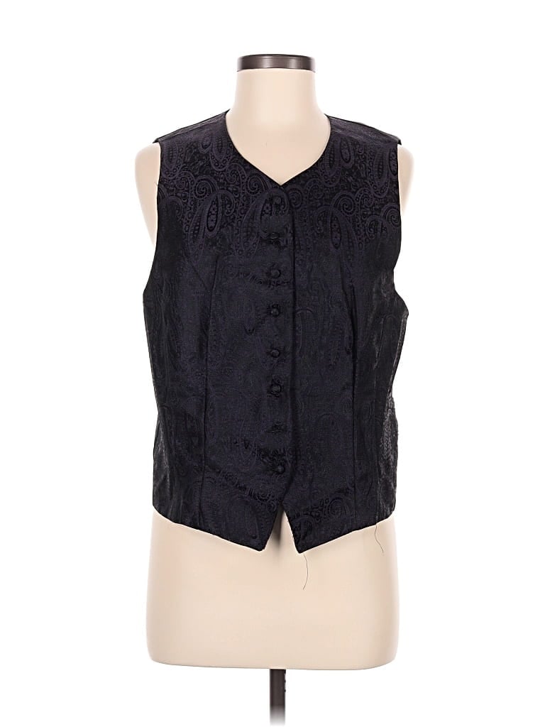 Pre-owned Karen Scott Vest In Black