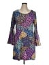 MSK 100% Polyester Print Purple Cocktail Dress Size XL - photo 1