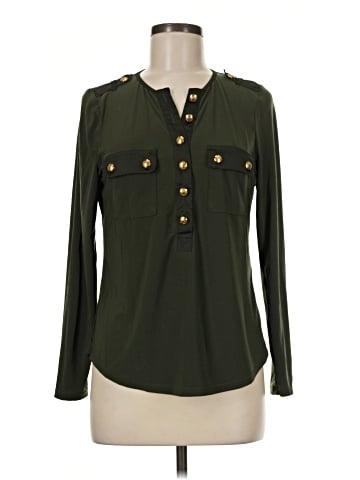 White House Black Market Long Sleeve Blouse (view 1)
