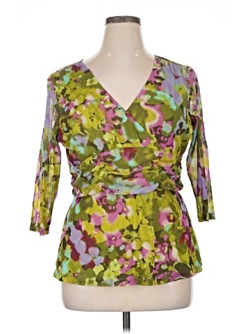 Christopher & Banks 3/4 Sleeve Blouse (view 1)