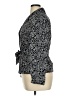 Le Suit 100% Polyester Print Silver Blazer Size 14 - photo 5