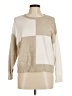 Poof! Color Block Tan Pullover Sweater Size M - photo 1