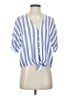 Rails Stripes Blue Short Sleeve Blouse Size S - photo 1