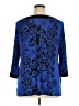 JM Collection Blue 3/4 Sleeve Blouse Size XL - photo 2
