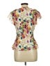 Allison Taylor 100% Polyester Ivory Short Sleeve Blouse Size L - photo 2