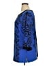 JM Collection Blue 3/4 Sleeve Blouse Size XL - photo 5
