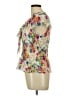 Allison Taylor 100% Polyester Ivory Short Sleeve Blouse Size L - photo 5