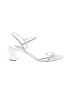 Badgley Mischka Silver White Sandals Size 6 1/2 - photo 1