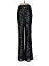 Crystal Sky Solid Black Silver Dress Pants Size L - photo 2