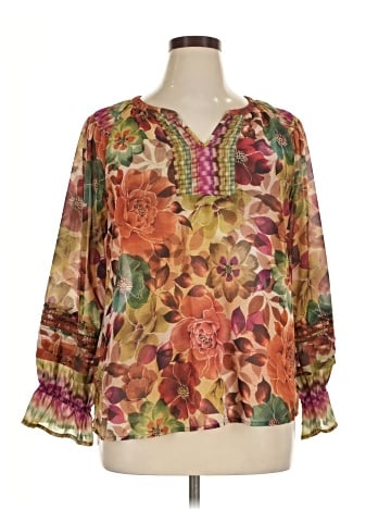 Democracy 3/4 Sleeve Blouse (view 1)