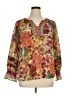 Democracy 100% Polyester Floral Orange 3/4 Sleeve Blouse Size XL - photo 1