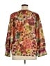 Democracy 100% Polyester Floral Orange 3/4 Sleeve Blouse Size XL - photo 2