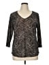 Mossimo Gray 3/4 Sleeve Top Size 0X - photo 1