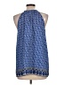 fleur bleue Blue Sleeveless Blouse Size L - photo 2
