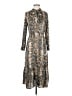 Zara 100% Polyester Paisley Brown Casual Dress Size S - photo 1