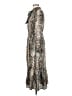 Zara 100% Polyester Paisley Brown Casual Dress Size S - photo 5