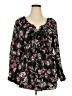 Hayden 100% Polyester Black Long Sleeve Blouse Size 3XL - photo 1