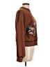 Rhode 100% Cotton Floral Brown Pullover Sweater Size S - photo 4
