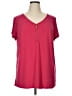 Roz & Ali Pink Short Sleeve Blouse Size 1X - photo 1