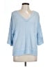 Envy Blue 3/4 Sleeve Blouse Size L - photo 1