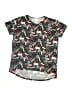 Lularoe Floral Teal Black Short Sleeve T-Shirt Size 10 - photo 1