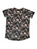 Lularoe Floral Teal Black Short Sleeve T-Shirt Size 10 - photo 2