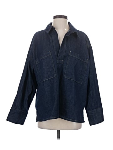 Divided by H&M 3/4 Sleeve Button-Down Shirt (view 1)