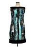 Connected Apparel Graphic Teal Cocktail Dress Size 16 - photo 2