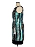 Connected Apparel Graphic Teal Cocktail Dress Size 16 - photo 5