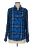 Rails 100% Rayon Plaid Blue Long Sleeve Button-Down Shirt Size M - photo 1