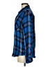 Rails 100% Rayon Plaid Blue Long Sleeve Button-Down Shirt Size M - photo 5