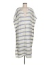LOFT Beach Stripes Gray Casual Dress Size Med - Lg - photo 1