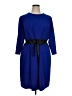 Harper Solid Blue Casual Dress Size 16W - photo 1