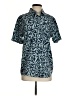 Volcom 100% Cotton Paisley Teal Short Sleeve Button-Down Shirt Size S - photo 1