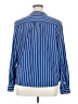 J.Crew Factory Store 100% Polyester Stripes Blue Long Sleeve Blouse Size XL - photo 2