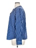 J.Crew Factory Store 100% Polyester Stripes Blue Long Sleeve Blouse Size XL - photo 5