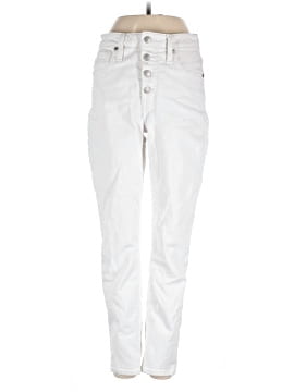 Madewell Curvy High-Rise Skinny Crop Jeans in Pure White: Button-Front Edition (view 1)