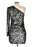 ALLSAINTS Animal Print Silver Cocktail Dress Size 10 - photo 2