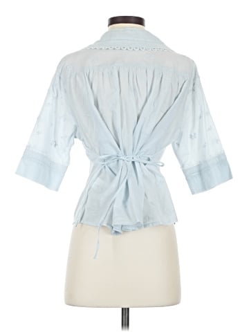Simple Retro Short Sleeve Blouse (view 2)