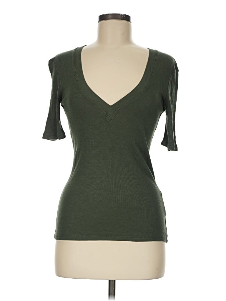 Pre-owned Zara Short Sleeve T-shirt In Green