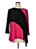 Clara Sun Woo Color Block Pink 3/4 Sleeve Top Size 1X - photo 1